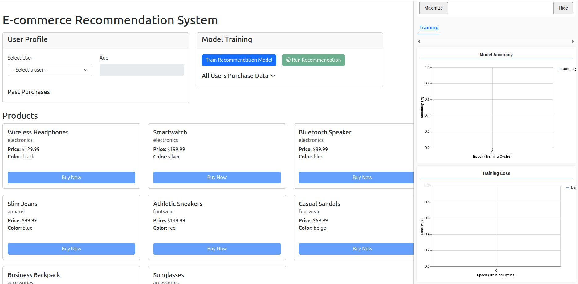 E-Commerce Recommendation Engine preview